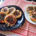 MINI PIZZAS EN TARTELETTES PÂTE AU VINAIGRE