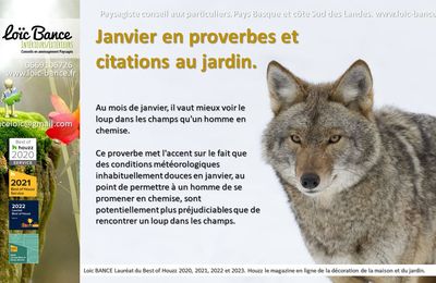 👨‍🌾 Janvier en proverbes et citations par Paysagiste Pays Basque et Paysagiste Landes.