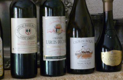 Bordeaux : Pavie Macquin 2004 et Larcis Ducasse 2006, et fromages...