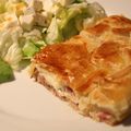 Tourte jambon chanterelles