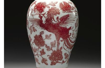 Underglaze copper-red & Iron-Red porcelains, Qing dynasty, 18th century, Qianlong period & Xianfeng mark and period