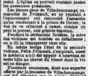 Lundi 07 Octobre 1889 Le Crime de Courmas