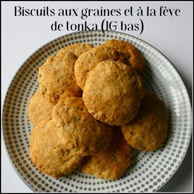 Biscuits aux graines et à la fève de tonka (IG bas)