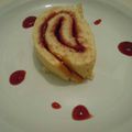 Gâteau roulé aux framboises