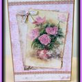 Carte bouquet de roses violettes