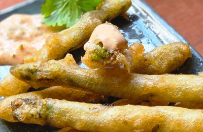 Tempura d'asperges vertes à la BRU