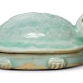 A rare Qingbai tortoise-form inkstone and cover, Southern Song dynasty (1127–1279)