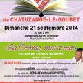 Dimanche 21 septembre, salon des auteurs de Chatuzanges