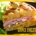 SANDWICH D'OMELETTE GARNI AU JAMBON...