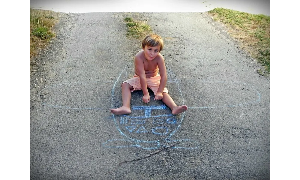 Week-end en photos : des craies et un peu d'imagination...