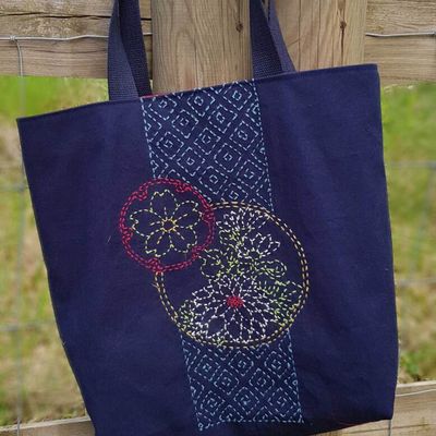 Un tote bag façon sashiko