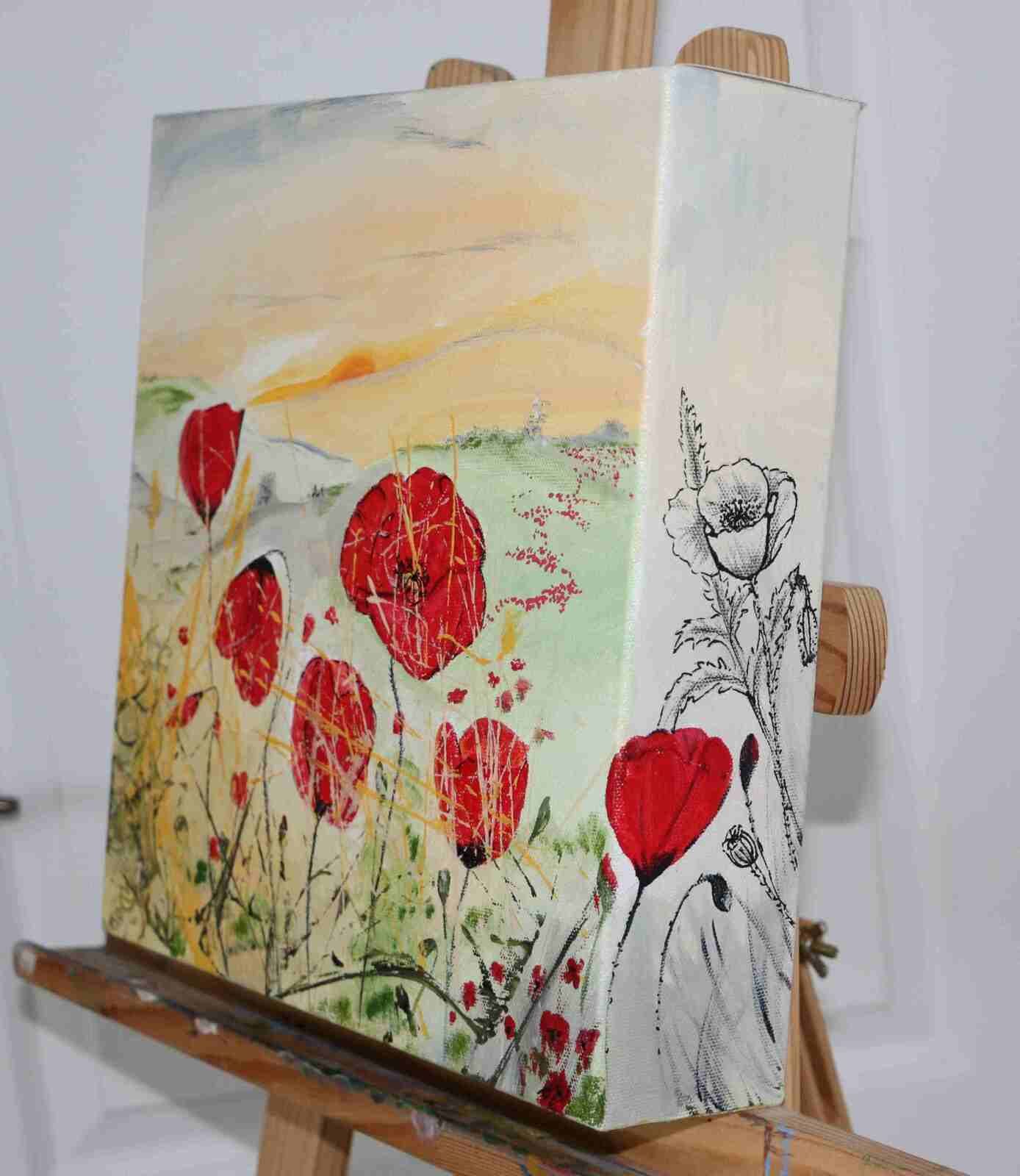 Coquelicot 3D- acryl 2016- 30X30cm  - (ND);