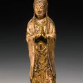 A rare gilt-bronze figure of Guanyin, 10th-11th century