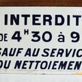 Collection ... PLAQUE EMAILLEE * Interdit de 4H30 À 9H