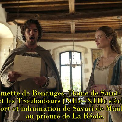 Guillemette de Benauges, Dame de Saint-Macaire et les Troubadours (XIIe–XIIIe siècles) – Mort et inhumation de Savari de Mauléon au prieuré de La Réole.