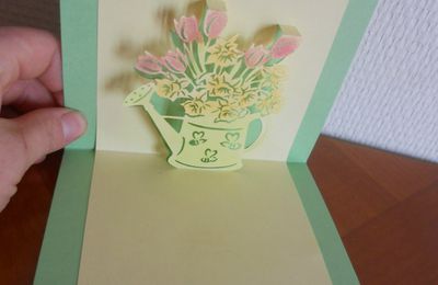 kirigami arrosoir printanier