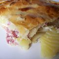 Tourte feuilletée  jambon/ pommes de terre