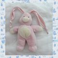 Doudou Peluche Lapin Rose Et Blanc Gipsy