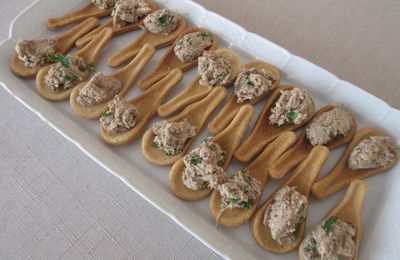 Rillettes de sardine sur cuillère