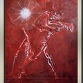 Red dance - acrylique sur toile (92x73)