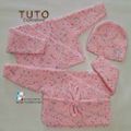 TUTO tricot bb FACILE et PREMA BOUTIQUE bebe modele layette bébé et patron a tricoter Explications brassière, bonnet, chaussons