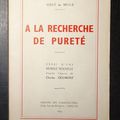 A la recherche de pureté