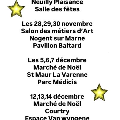 Les expos avant Noël !! 