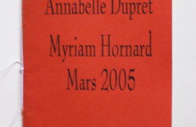 Annabelle Dupret ~Myriam HornardEntretienMars