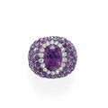 A purple sapphire and diamond ring. Photo Christie's Image Ltd 2014