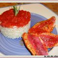 FILETS DE ROUGETS AU FOUR, TOMATES, VIN BLANC ET RIZ