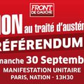 Manifestation dimanche 30 septembre contre le Traité d'austérité
