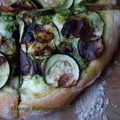 Pizza verte courgettes et PPP (pesto de persil plat & pistaches)