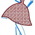 un free, robe cloche en mylar