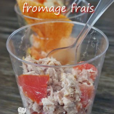 verrine au thon tomate et fromage frais