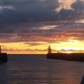 Le port de fécamp, sortie des jetées