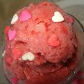 yaourt glacé a la fraise ( frozen yogurt)