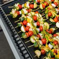 Légumes et viande au barbecue