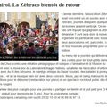 La Dépêche 26/03/2013 : Zebraco, bientôt de retour