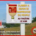 PUBLICITE MASSIVE D'AFFICHAGE 4 X 3 A DIJON POUR LE PASSAGE DU PEPERE FLAMBY