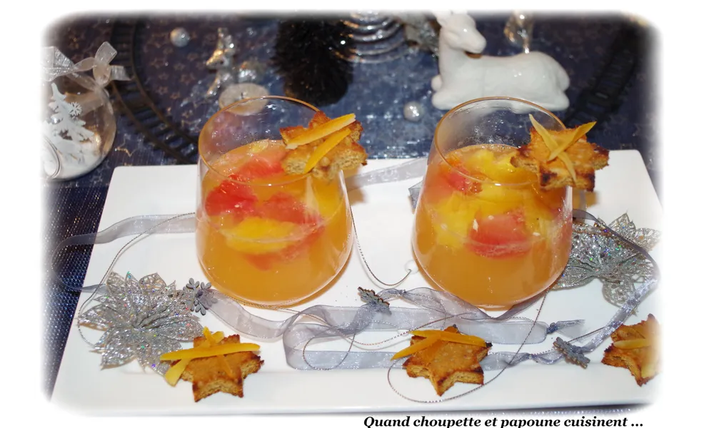 SOUPE D'AGRUMES AU CHAMPAGNE