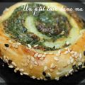 P'tits roulés au pesto de persil, oignon et comté