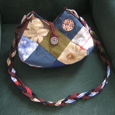 Sac à main patchwok tissus de recyclage