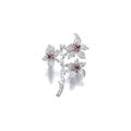 Exquisite Fancy Red Diamond, Pink Diamond and Diamond Brooch