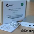 Test de la batterie externe 10400 mAh de la marque Aukey