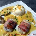 Tournedos de lotte au lard fumé, bière de garde et mimolette
