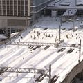 La gare de Sapporo bloquée par la neige