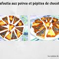 Clafoutis aux poires et pépites de chocolat