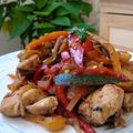 Wok de poulet au soja