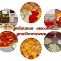pizza aux poivrons doux grillés,fromage de brebis ,mozzarella etc.......