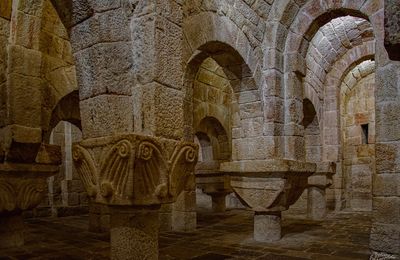 Crypte-chapelle basse XIe, monastère de Leyre, Navarre.